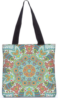 

Snoogg Indian Pattern Poly Canvas Fashion Handbag Shopping Shoulder Lunch Tote Bag For Women 21670 Shoulder Bag(Multicolor, 5 L)