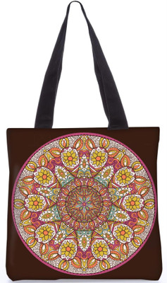 

Snoogg Indian Pattern Poly Canvas Fashion Handbag Shopping Shoulder Lunch Tote Bag For Women 23462 Shoulder Bag(Multicolor, 5 L)