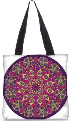 

Snoogg Indian Pattern Poly Canvas Fashion Handbag Shopping Shoulder Lunch Tote Bag For Women 23670 Shoulder Bag(Multicolor, 5 L)