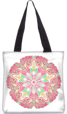 

Snoogg Indian Pattern Poly Canvas Fashion Handbag Shopping Shoulder Lunch Tote Bag For Women 23771 Shoulder Bag(Multicolor, 5 L)