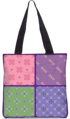 

Snoogg Indian Pattern Poly Canvas Fashion Handbag Shopping Shoulder Lunch Tote Bag For Women 21794 Shoulder Bag(Multicolor, 5 L)