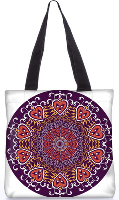 

Snoogg Indian Pattern Poly Canvas Fashion Handbag Shopping Shoulder Lunch Tote Bag For Women 23706 Shoulder Bag(Multicolor, 5 L)