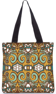 

Snoogg Indian Pattern Poly Canvas Fashion Handbag Shopping Shoulder Lunch Tote Bag For Women 21808 Shoulder Bag(Multicolor, 5 L)