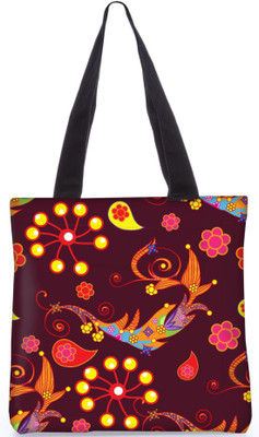 

Snoogg Indian Pattern Poly Canvas Fashion Handbag Shopping Shoulder Lunch Tote Bag For Women 23011 Shoulder Bag(Multicolor, 5 L)