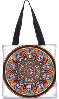 

Snoogg Indian Pattern Poly Canvas Fashion Handbag Shopping Shoulder Lunch Tote Bag For Women 23732 Shoulder Bag(Multicolor, 5 L)
