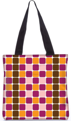 

Snoogg Indian Pattern Poly Canvas Fashion Handbag Shopping Shoulder Lunch Tote Bag For Women 22967 Shoulder Bag(Multicolor, 5 L)