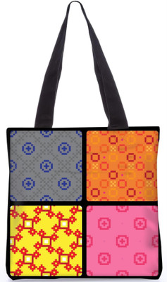 

Snoogg Indian Pattern Poly Canvas Fashion Handbag Shopping Shoulder Lunch Tote Bag For Women 21803 Shoulder Bag(Multicolor, 5 L)