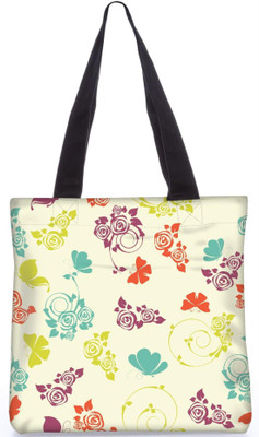 

Snoogg Indian Pattern Poly Canvas Fashion Handbag Shopping Shoulder Lunch Tote Bag For Women 23008 Shoulder Bag(Multicolor, 5 L)