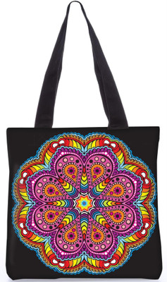 

Snoogg Indian Pattern Poly Canvas Fashion Handbag Shopping Shoulder Lunch Tote Bag For Women 23499 Shoulder Bag(Multicolor, 5 L)