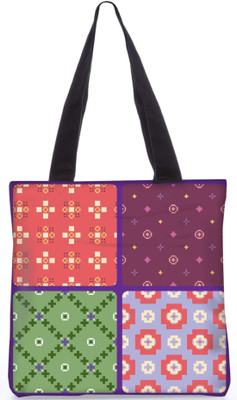 

Snoogg Indian Pattern Poly Canvas Fashion Handbag Shopping Shoulder Lunch Tote Bag For Women 21796 Shoulder Bag(Multicolor, 5 L)