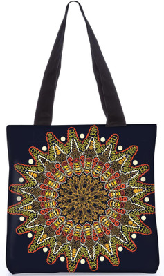 

Snoogg Indian Pattern Poly Canvas Fashion Handbag Shopping Shoulder Lunch Tote Bag For Women 23484 Shoulder Bag(Multicolor, 5 L)