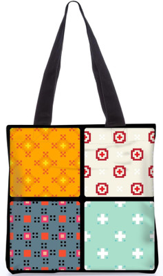

Snoogg Indian Pattern Poly Canvas Fashion Handbag Shopping Shoulder Lunch Tote Bag For Women 21802 Shoulder Bag(Multicolor, 5 L)