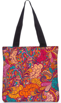 

Snoogg Indian Pattern Poly Canvas Fashion Handbag Shopping Shoulder Lunch Tote Bag For Women 21672 Shoulder Bag(Multicolor, 5 L)