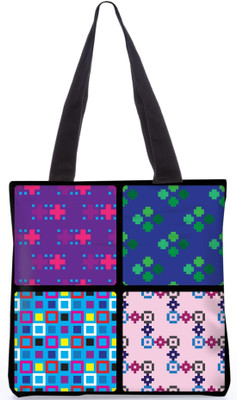 

Snoogg Indian Pattern Poly Canvas Fashion Handbag Shopping Shoulder Lunch Tote Bag For Women 21800 Shoulder Bag(Multicolor, 5 L)
