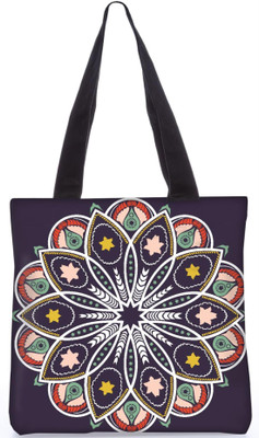 

Snoogg Indian Pattern Poly Canvas Fashion Handbag Shopping Shoulder Lunch Tote Bag For Women 23376 Shoulder Bag(Multicolor, 5 L)