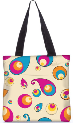

Snoogg Indian Pattern Poly Canvas Fashion Handbag Shopping Shoulder Lunch Tote Bag For Women 22989 Shoulder Bag(Multicolor, 5 L)