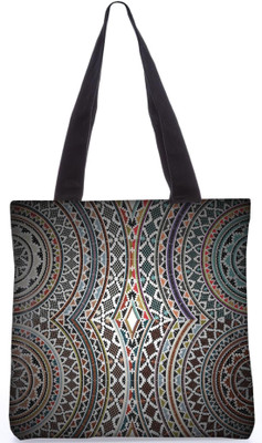 

Snoogg Indian Pattern Poly Canvas Fashion Handbag Shopping Shoulder Lunch Tote Bag For Women 21291 Shoulder Bag(Multicolor, 5 L)