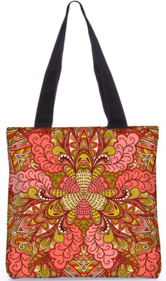 

Snoogg Indian Pattern Poly Canvas Fashion Handbag Shopping Shoulder Lunch Tote Bag For Women 21686 Shoulder Bag(Multicolor, 5 L)