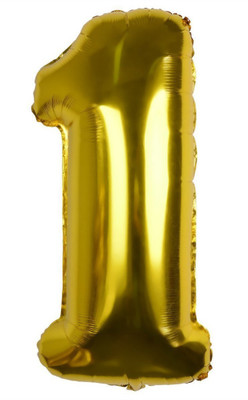 

Smartcraft Solid Number 1 Foil Balloon Gold (30inch) , Birthday Party Supplies , Party Foil Balloon - Large Balloon(Multicolor, Pack of 1)