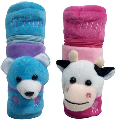 

my little champ Baby Soft Velvet Bottle Cover Pack Of 2(Multicolor