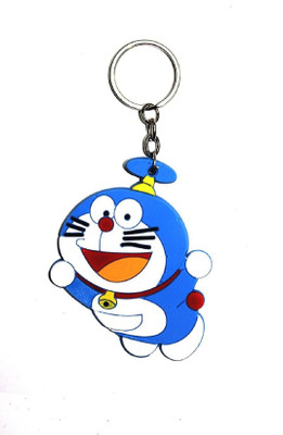 Aarna Doremon Soft Rubber keychain Locking Key Chain(Blue)