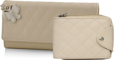 

Butterflies Casual Beige Clutch