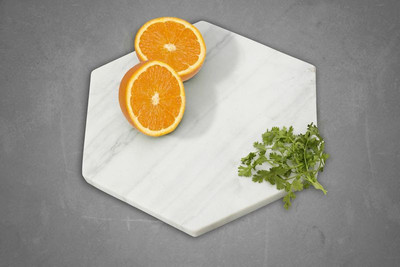 

Organic Home White Marble Platter Stoneware Cutting Board