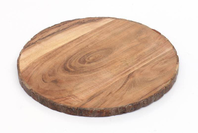 

Organic Home Natural Wood and Bark Platter Wood Cutting Board