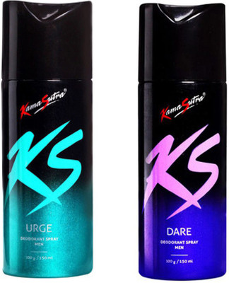 

KamaSutra URGE DEODORANT SPRAY 150 ML+ DARE DEODORANT SPRAY 150 ML Body Spray - For Men(150 ml, Pack of 2)