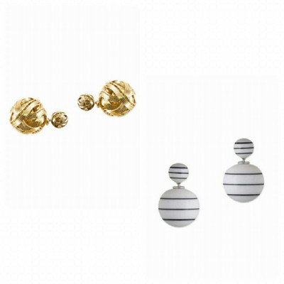 FemNmas FemNmas Stylish Party Wear Golden & White Combo Of 2 Stud Earrings For Women & Girl | Gift for Her | Lowest Price Combo Offer Alloy Stud Earring available at flipkart for Rs.399