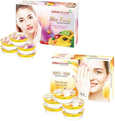 

Alfair Aroma Mix Fruit Anti Tan Facial Kit 900 g(Set of 2)