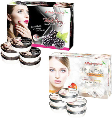 

Alfair Aroma BlackBerry White Gold Facial Kit 900 g(Set of 2)