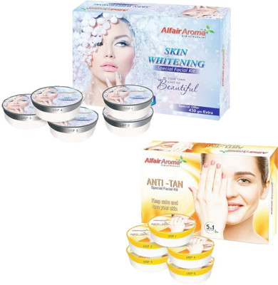 

Alfair Aroma Skin Whitening Anti Tan Facial Kit 900 g(Set of 2)
