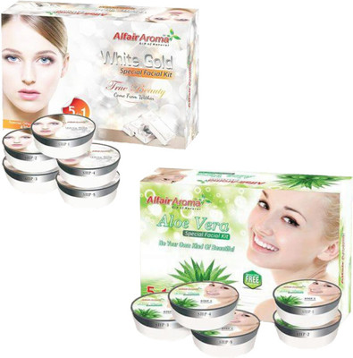 Alfair Aroma White Gold Aloe Vera Facial Kit 900 g(Set of 2)