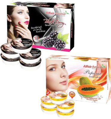 

Alfair Aroma BlackBerry Papaya Facial Kit 900 g(Set of 2)