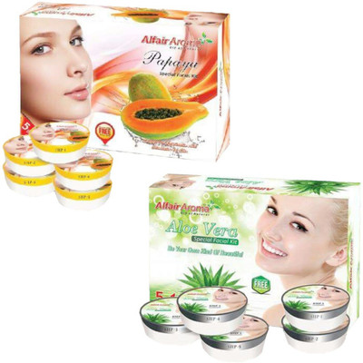 

Alfair Aroma Papaya Aloe Vera Facial Kit 900 g(Set of 2)