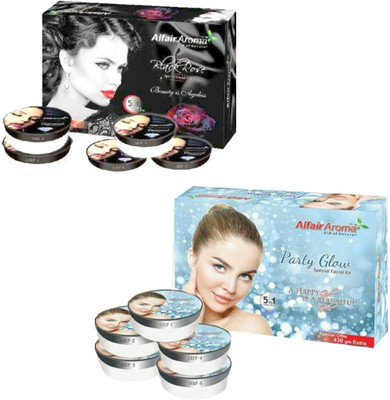 

Alfair Aroma Black Rose Party Glow Facial Kit 900 g(Set of 2)