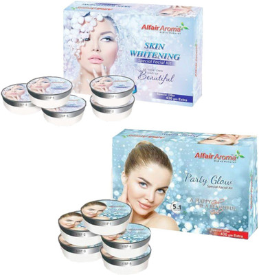 

Alfair Aroma Skin Whitening Party Glow Facial Kit 900 g(Set of 2)