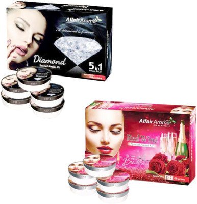 

Alfair Aroma Diamond Red Wine Facial Kit 900 g(Set of 2)
