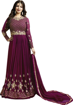 60% OFF on YOYO FASHION Anarkali Gown(Purple) on Flipkart | PaisaWapas.com