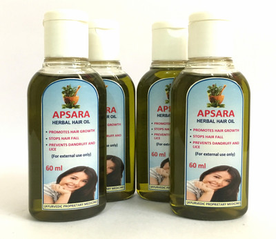 

Apsara Herbal Hair Oil Pack of 4 (240ml) Hair Oil(240 ml)