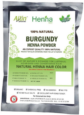 

Allin Exporters Burgundy Henna Hair Color – 100% Organic and Chemical Free Henna for Hair Color Hair Care - ( 60 Gram = 1 Packet)(60 g)