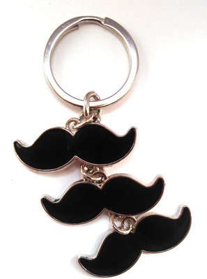 

HatsOff Unique triple mouch key chain black moustache Key Chain