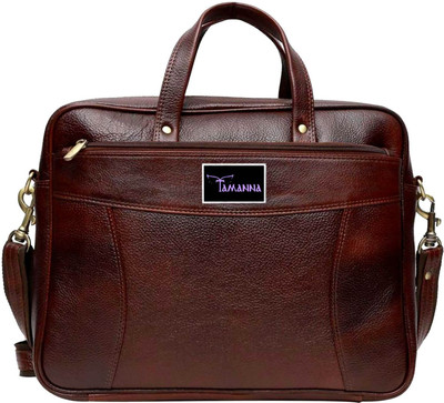 

Tamanna 16 inch Expandable Laptop Messenger Bag(Brown), Bombe brown