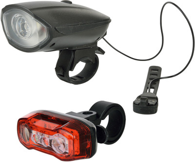 

Dark Horse Bicycle 3 Mode Front Light & Horn USB Rechargeable & 1 Watt Twin Eye Tail Light Battery with Red & Blue Lights Black LED Front Rear Light Combo(Black)