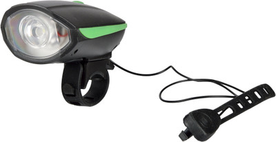

Dark Horse Bicycle USB Rechargeable 3 Mode LED Light and Horn (2 in 1) Green LED Front Light(Green)