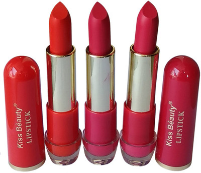 

Kiss Beauty Matte Lipstick Long Lasting Multicolor(Red, 4 g)