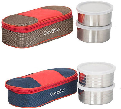 

Philco Combo Royal Red-Brown+Royal Red-Blue 4 Containers Lunch Box(800 ml), Multicolor