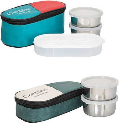 

Philco Combo 3in1 Green-2in1 Mehndi 5 Containers Lunch Box(1050 ml), Multicolor
