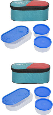 

Philco Set Of 2 Green 3 in 1 Lunchbox-2 Plastic Container : 1 Plastic Chapati tray 6 Containers Lunch Box(1300 ml), Multicolor